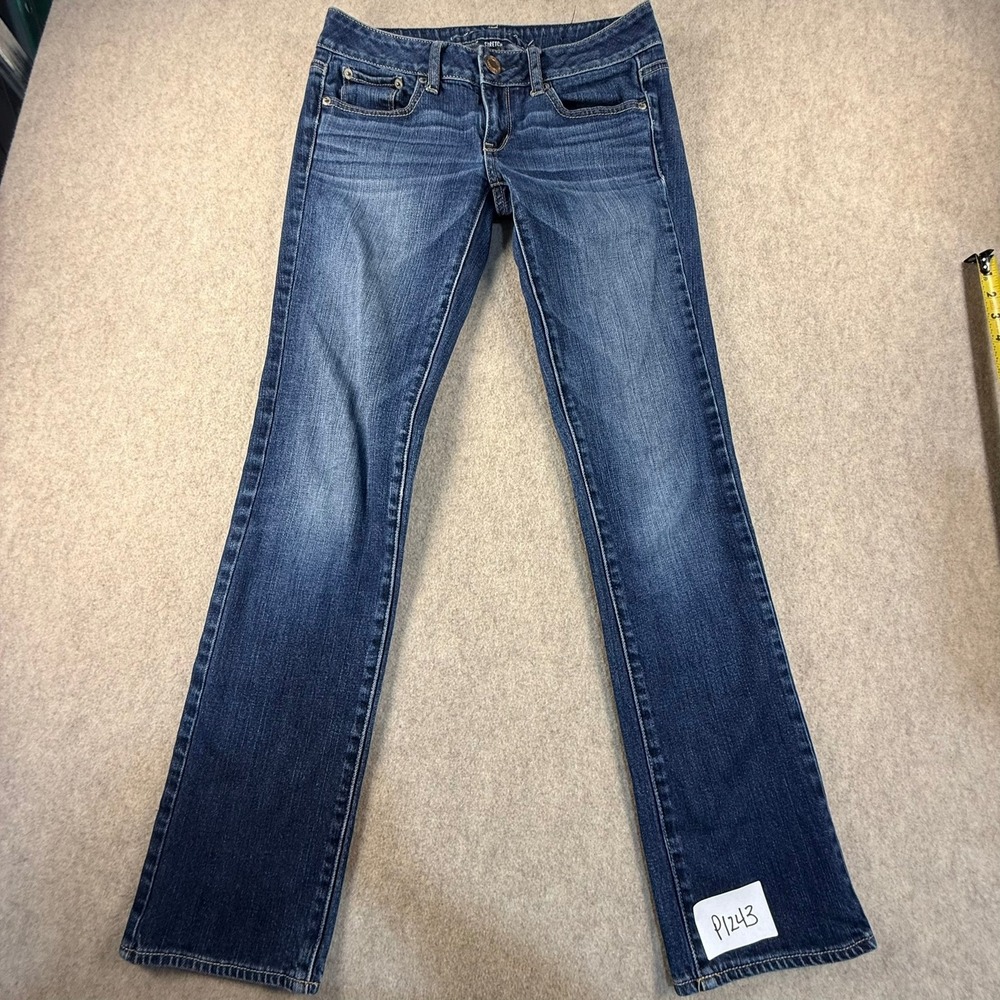 American Eagle Favorite Boyfriend Jeans Womens 2 Medium Wash Straight Stretch